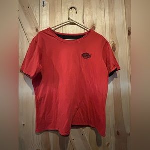 Harley Davidson orange and black t-shirt